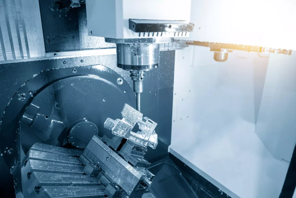 What Distinguishes 3-axis, 4-axis, and 5-axis CNC Milling? 2 4-axis-cnc-milling-machine